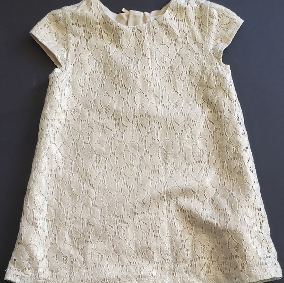 H&M Toddler Girls 2-3y Gold Lace Dress - Picture 1 of 2